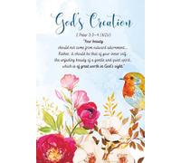 "God's Creation" Self-worth Christian Journal for Women and Teens: 1 Peter 3:3-4 ~ ~ InkJoy 77 ~ Matte ~ 77 Numbered Pages of Watercolor ~ 4 Page Pattern