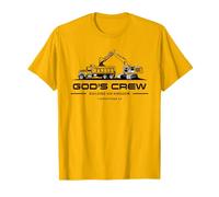 God'S Crew - Excavator Construction Kids Christian 1 Cor 3:9 Camiseta
