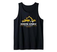 God'S Crew - Excavator Construction Kids Christian 1 Cor 3:9 Camiseta sin Mangas