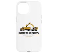 God'S Crew - Excavator Construction Kids Christian 1 Cor 3:9 Carcasa para iPhone 15