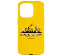 God'S Crew - Excavator Construction Kids Christian 1 Cor 3:9 Carcasa para iPhone 15 Pro