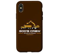 God'S Crew - Excavator Construction Kids Christian 1 Cor 3:9 Carcasa para iPhone X/XS
