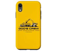 God'S Crew - Excavator Construction Kids Christian 1 Cor 3:9 Carcasa para iPhone XR