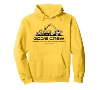 God'S Crew - Excavator Construction Kids Christian 1 Cor 3:9 Sudadera con Capucha