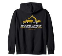 God'S Crew - Excavator Construction Kids Christian 1 Cor 3:9 Sudadera con Capucha
