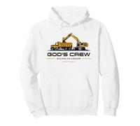 God'S Crew - Excavator Construction Kids Christian 1 Cor 3:9 Sudadera con Capucha
