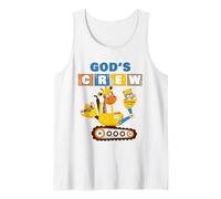 God'S Crew - Excavator Construction Kids Christian Animals Camiseta sin Mangas