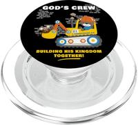 God'S Crew - Excavator Construction Kids Christian Animals PopSockets PopGrip para MagSafe
