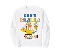 God'S Crew - Excavator Construction Kids Christian Animals Sudadera