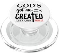God'S Got Me Christian Ephesians 2:10 Created with a Purpose PopSockets PopGrip para MagSafe