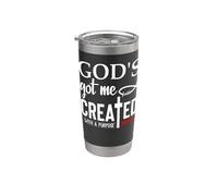 God's Got Me Christian Ephesians 2:10 Created With a Purpose Vaso térmico de acero inoxidable de doble pared