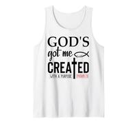 God'S Got Me Shirt,Ephesians 2:10 tee,Created with a Purpose Camiseta sin Mangas