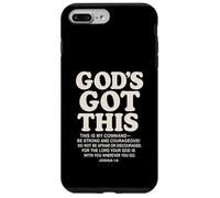 God's Got This Josué 1:9 Verso de la Biblia Cristiano Carcasa para iPhone 7 Plus/8 Plus