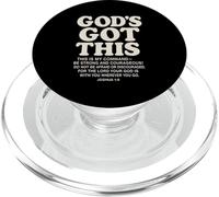 God's Got This Josué 1:9 Verso de la Biblia Cristiano PopSockets PopGrip para MagSafe