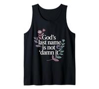 God'S Last Name Is Not Damn It Church Sarcasm Jokes - Camiseta sin Mangas