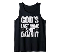 God'S Last Name Is Not Damn It Church Sarcasm Jokes - Camiseta sin Mangas