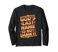 God'S Last Name Is Not Damn It Church Sarcasm Jokes - Manga Larga