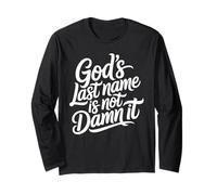 God'S Last Name Is Not Damn It Church Sarcasm Jokes Manga Larga