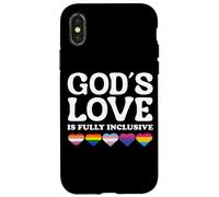 God's Love Is Fully Inclusive LGBTQIA+ Gay Pride Christian Carcasa para iPhone X/XS