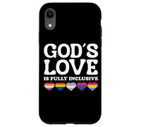 God's Love Is Fully Inclusive LGBTQIA+ Gay Pride Christian Carcasa para iPhone XR
