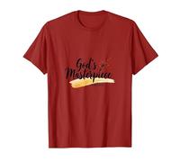 Gods Masterpiece Child of God - Cita de fe inspiradora Camiseta, Hombre, Arándano, S