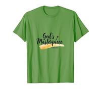 Gods Masterpiece Child of God - Cita de fe inspiradora Camiseta, Hombre, Hierba, S