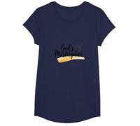 Gods Masterpiece Child of God - Cita de fe inspiradora Camiseta, Niñas, Azul Marino, Pequeña