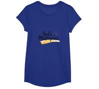 Gods Masterpiece Child of God - Cita de fe inspiradora Camiseta, Niñas, Azul Real, S