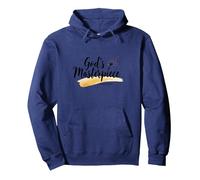 Gods Masterpiece Child of God - Cita de fe inspiradora Sudadera con Capucha, Unisex para Adultos, Azul Marino, S