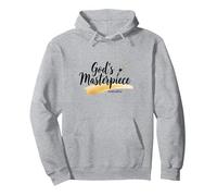 Gods Masterpiece Child of God - Cita de fe inspiradora Sudadera con Capucha, Unisex para Adultos, Gris Jaspeado, L