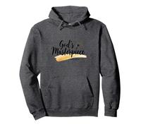 Gods Masterpiece Child of God - Cita de fe inspiradora Sudadera con Capucha, Unisex para Adultos, Jaspeado Oscuro, M