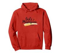 Gods Masterpiece Child of God - Cita de fe inspiradora Sudadera con Capucha, Unisex para Adultos, Rojo, M