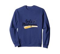 Gods Masterpiece Child of God - Cita de fe inspiradora Sudadera, Unisex para Adultos, Azul Marino, S