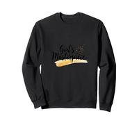 Gods Masterpiece Child of God - Cita de fe inspiradora Sudadera, Unisex para Adultos, Negro, XL
