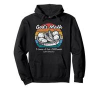 God's Math Loaves Fish Miracle Bible Versículo Retro Christian Sudadera con Capucha
