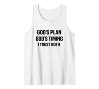 Gods Plans Gods Timing Inspiración Cristiana Basado en la fe Camiseta sin Mangas
