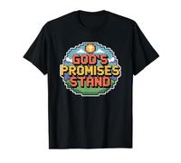 God'S Promise Stands Camiseta gráfica económica, Hombre, Negro, S