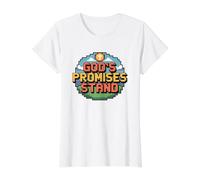 God'S Promise Stands Camiseta gráfica económica, Mujer, Blanco, L