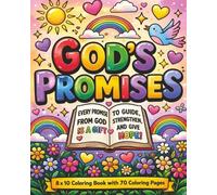 God's Promises Coloring Book For All Ages: Uplifting Bible Verses and Faith-Based Inspirations to Encourage Peace, Hope, and Joy - Bold and Easy ... | 8" x 10" with 70 Coloring Pages...