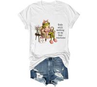 Gods Still Working On My Face Reactions - Camisa divertida de rana cristiana, blanco, M