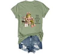 Gods Still Working On My Face Reactions - Camisa divertida de rana cristiana, verde, L