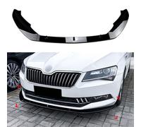 GODSLLY Labio de Parachoques Delantero, Compatible con Skoda Superb B8 2016 2017 2018, Alerón Divisor de Coche Protector de Palas Accesorio Modificado Difusor,A Glossy Black