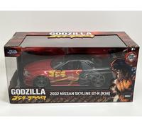 Godzilla 2002 Nissan Skyline Gt R R34 1:24 Escala Jada 253253024