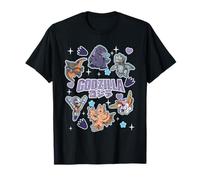 Godzilla Chibi Kaiju Character Collage Hearts & Stars Movie Camiseta