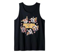 Godzilla Cute Chibi Mothra Collage with Hearts Kaiju Movie Camiseta sin Mangas