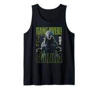 Godzilla Game Over Kanji Vintage Japanese Monster Movie Camiseta sin Mangas