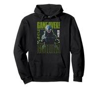Godzilla Game Over Kanji Vintage Japanese Monster Movie Sudadera con Capucha