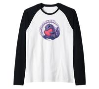 Godzilla Kaiju Sized Love Cute Cuddly Heart Valentine's Day Camiseta Manga Raglan