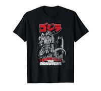 Godzilla Kanji King of The Monsters Kaiju Camiseta, Hombre, Negro, XXL