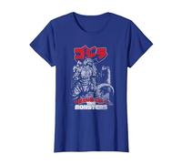 Godzilla Kanji King of The Monsters Kaiju Camiseta, Mujer, Azul Real, XL